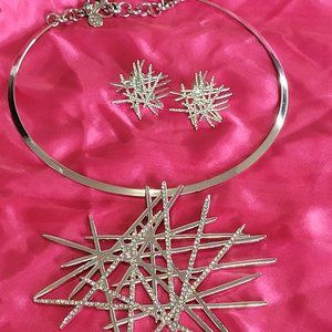 Sassy Jones Origami Necklace  and Earrings (New in Box)